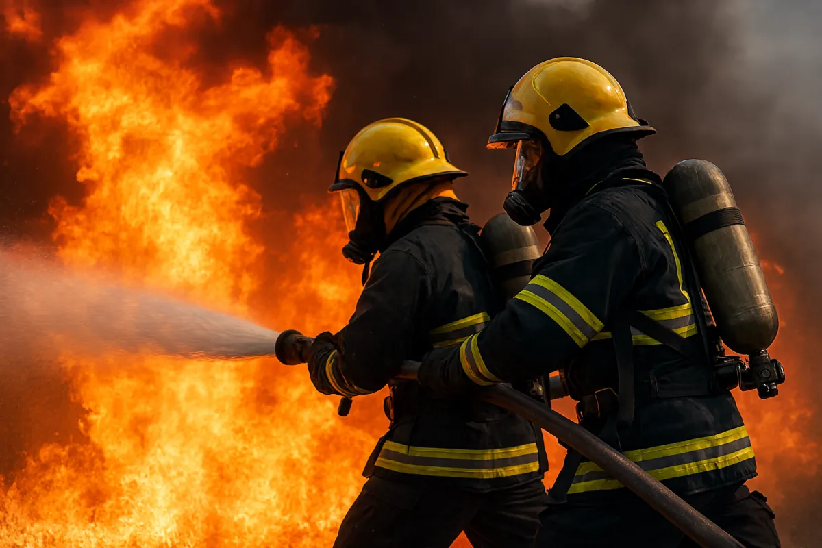 Pompiers en action